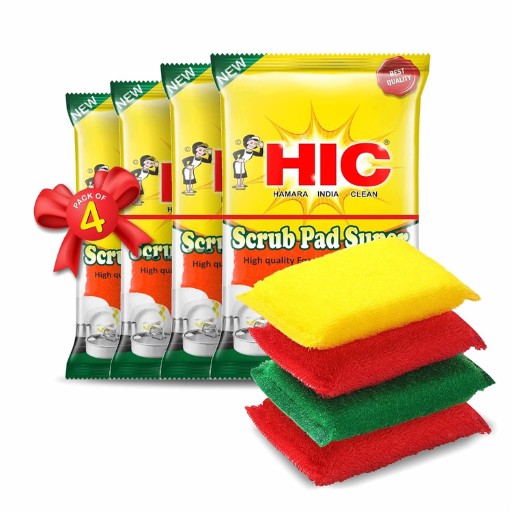 HIC Super Scrub Pad with High Density Nylone Loops Pack of 6 (YI – 261)